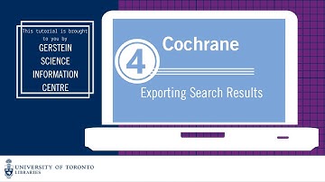 Exporting Searches in Cochrane