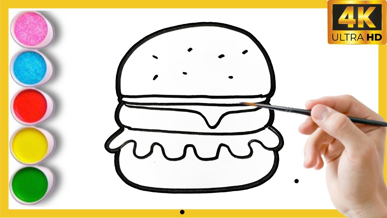 Как нарисовать бургер | Пошаговый урок!