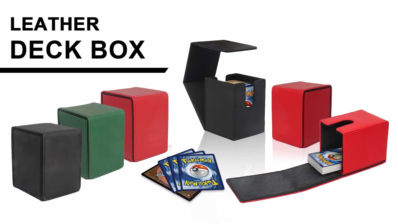 Customized Printing Leather Board Game Card Protector Tipper PU Deck Box