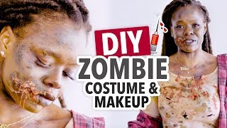 Zombie Makeup & DIY Halloween Costume | Halloween Makeup Ideas screenshot 5