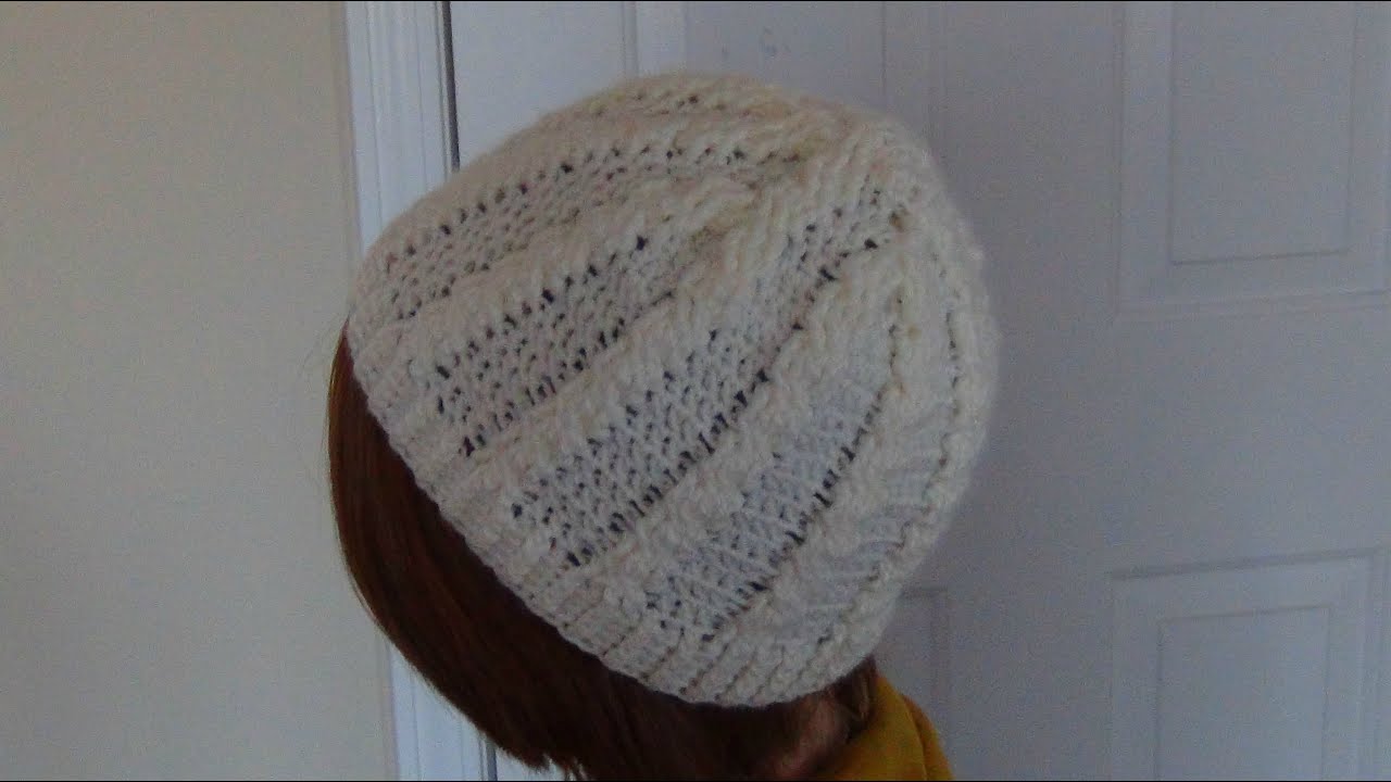 Crocheted Cable Hat/Beanie - YouTube
