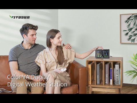 VIVOSUN Wireless Weather Station, Indoor Outdoor Thermometer Hygrometer