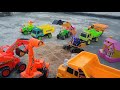 JCB 5CX Loading Excavator machine dumper truck | tata truck 5657 HMT Tractor BharatBenz parking