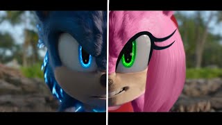 SONIC Movie 2 OLD Design VS NEW Design (AMY SONIC BOOM VS SONIC 2)