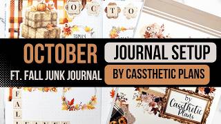October Journal Setup | NEW Fall Junk Journal Sticker Book by Cassthetic Plans