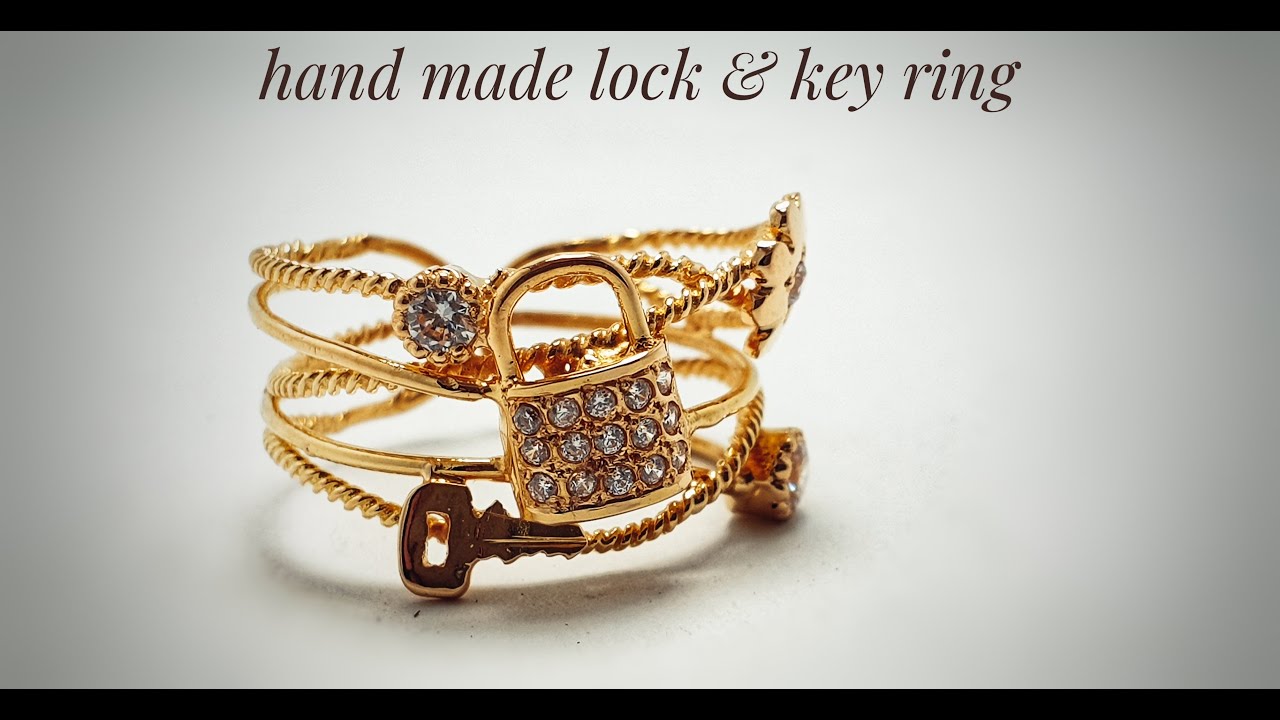 MAKING of WHITE DIAMONDS ANNIVERSARY RING | HANDMADE LOCK & KEY DESIGN ...