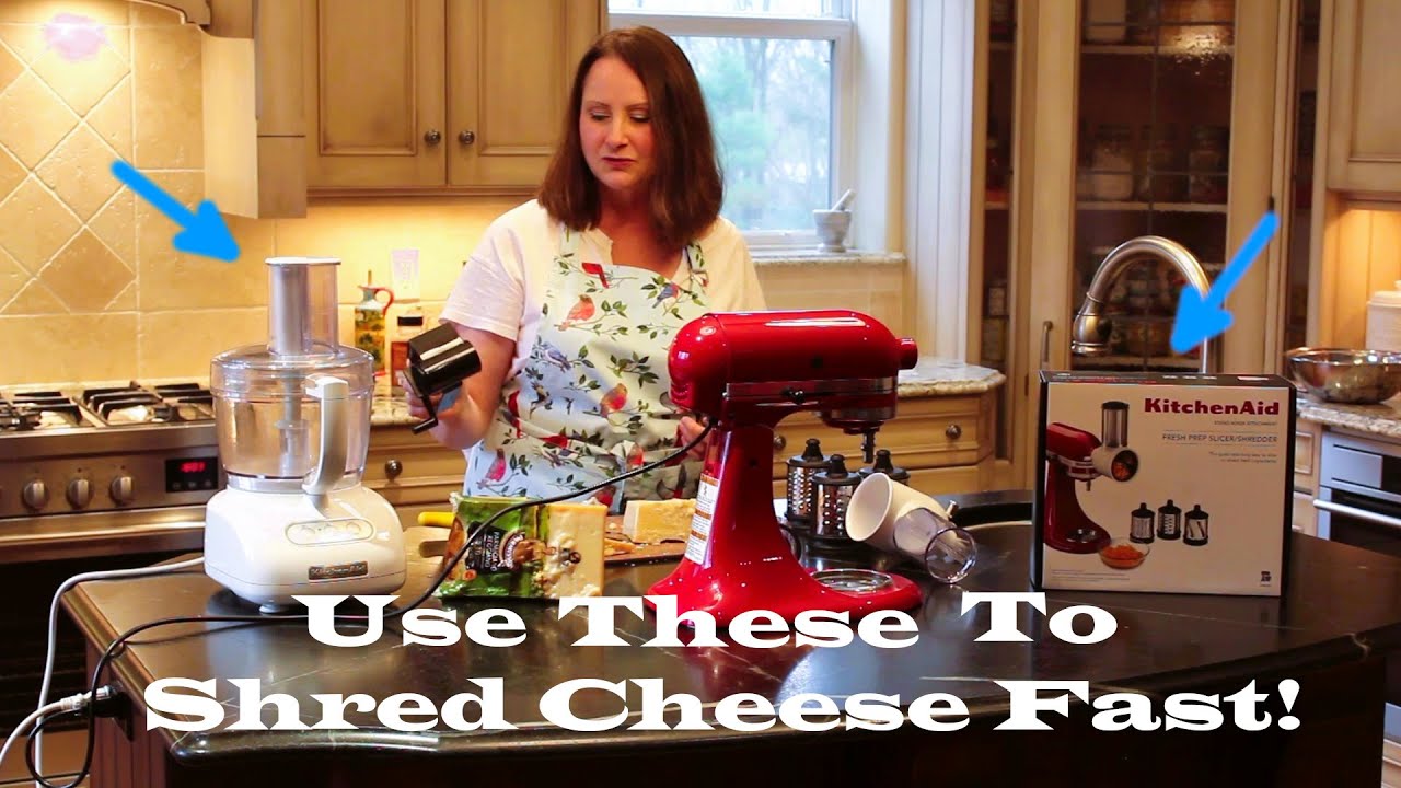 KitchenAid White Fresh Prep Slicer and Shredder Attachment for Kitchen Stand Mixer