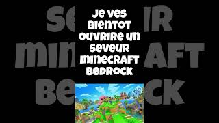 serveur minecraft bedrock SMP bientot ouvert
