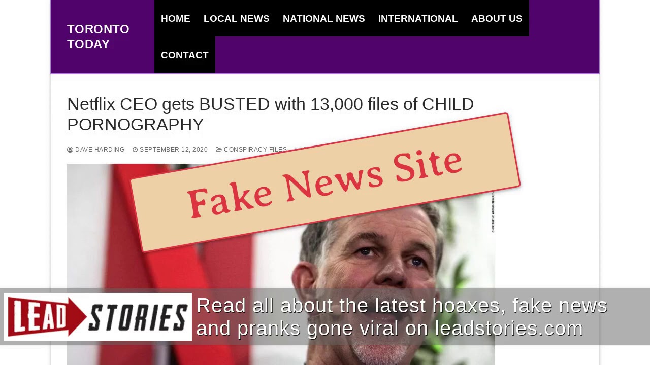 Fact check: False claim that Netflix CEO Reed Hastings was ...