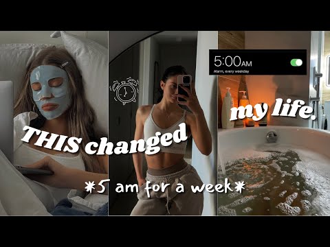 Waking up at 5 AM FOR A WEEK *life-changing*