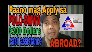 Paano Mag Apply Sa Poloowwa Ng 200 Dollars Na Financial Assistance Kung Nasa Ibang Bansa Ka
