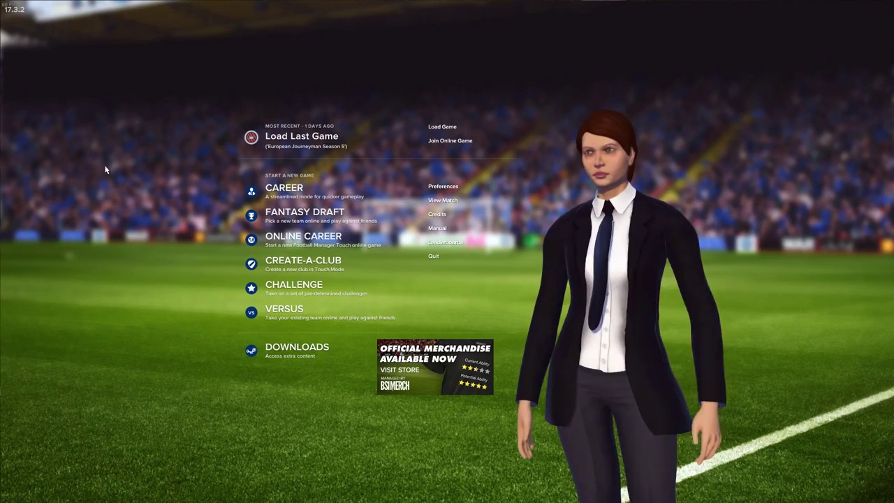 Football Manager Touch 2017 PC quick look at a few features YouTube
