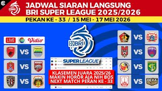 Jadwal Liga 1 2026 Pekan Ke 33 - PSM Makassar vs Persib , Persijap vs Borneo FC - BRI Liga 1 2026