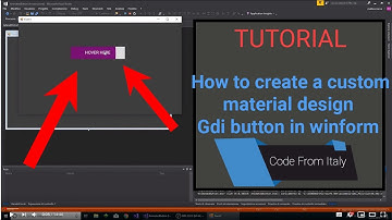 C# - Custom Animated Button (GDI) - Winforms Flat UI Modern Design - Visual Studio
