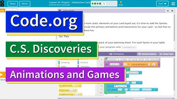 Interactive Card Lesson 14 Puzzle 5 Animation and Games Code.org Tutorial