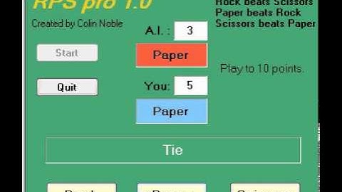 (C#, winforms) Rock paper scissors game