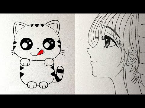 easy landescape drawing/ أسهل رسمة / أسهل رسم لمنظر طبيعي - YouTube