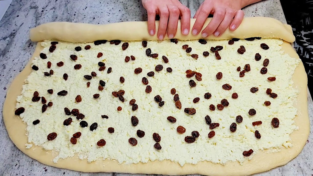 Всего один ингредиент и булочки с творогом невероятные! Вкуснейший рецепт теста!