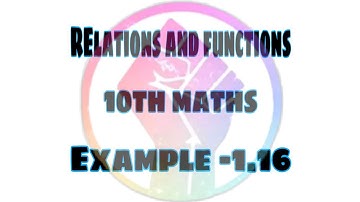 TN samacheer kalvi 10th maths | Chapter-1 | Example-1.16 | Relations and functions | New syllabus