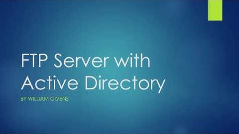 FTP Server with Active Directory