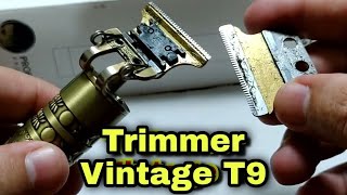 HOW TO remove ASSEMBLE clean and ADJUST the blades of the MACHINE Trimer VintageT9