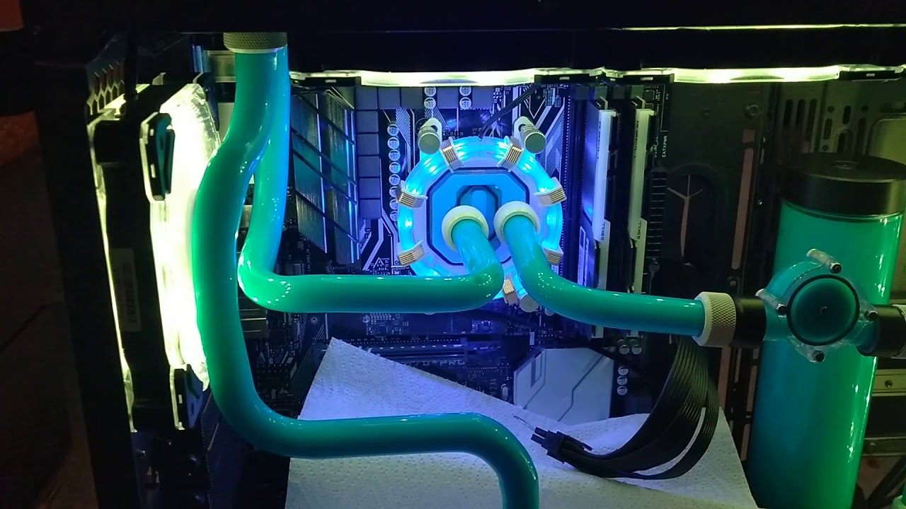 Custom hard line Water cooling view 71 tg YouTube