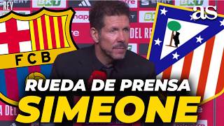 RUEDA DE PRENSA de SIMEONE tras el FC BARCELONA 3 - ATLÉTICO DE MADRID 0 1 COPA DEL REY