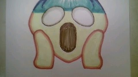 how to draw a Face Screaming In Fear Emoji Tutorial Step By Doodle Sketch Cool Drawing Video