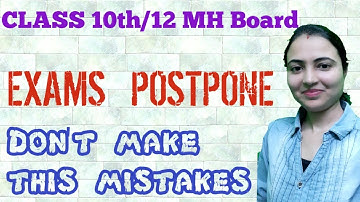 10th & 12th (2020-21) EXAMS POSTPONE