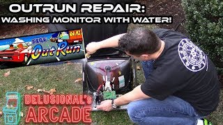 Arcade Quickie:  Washing my Outrun arcade monitor [and it still works!]