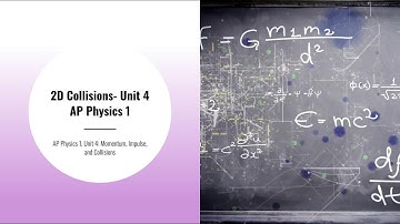 AP Physics 1, Unit 4: 2 Dimensional Collision Problem with Concepts