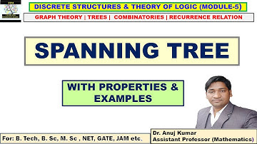 Spanning Tree Discrete Mathematics | Spanning Tree Graph Theory | Branch and Chord | Examples