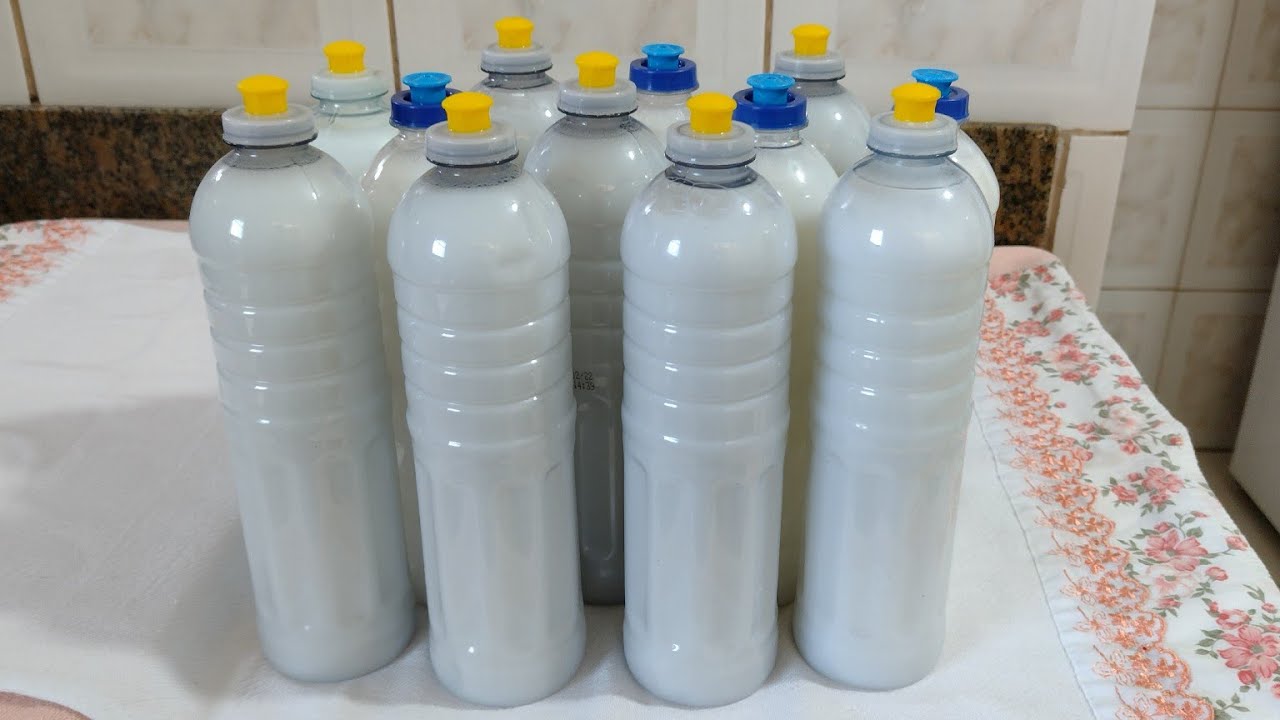 Como fazer Detergente forte usando apenas 50g sabão de coco e 2 detergentes de coco com 2 opções