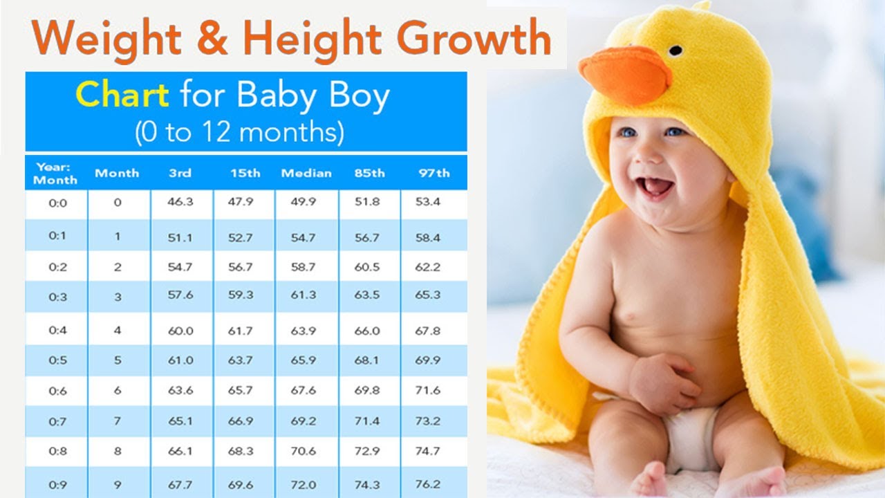 Baby Boy Height & Weight Growth Chart : 0 to 12 Months | Baby Growth ...