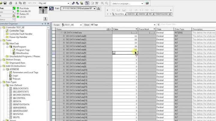 MVI56E SIE configuration