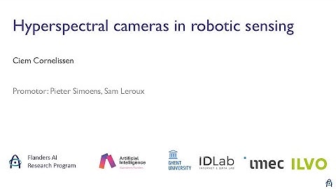 Hyperspectral cameras in robotic sensing