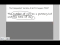 Understanding Independent and Dependent Variables