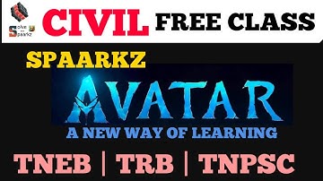 CIVIL - SPAARKZ AVATAR SERIES | FOUNDATION CLASS 7| TRB POLYTECHNIC / TNPSC AE FREE ONLINE CLASSES
