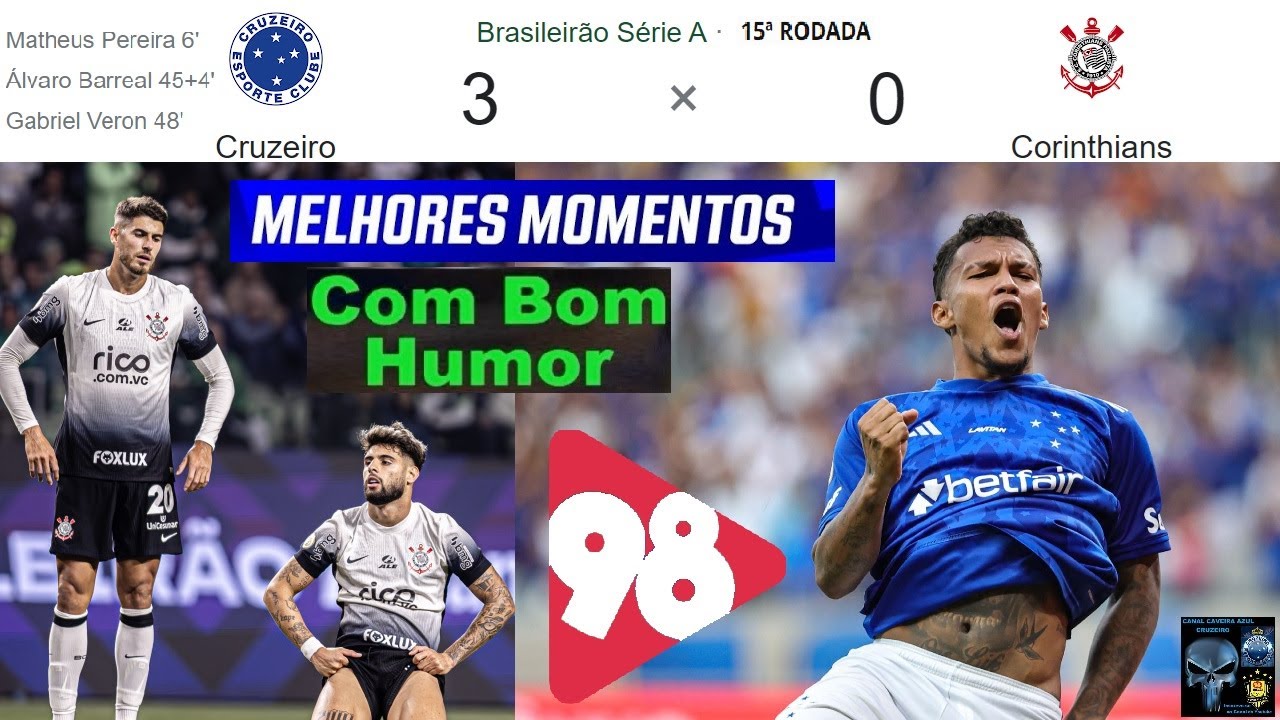 CRUZEIRO 3 x 0 CORINTHIANS 🤪 & Bom Humor 😂😂 Rede 98 FM ⚽ Melhores ...