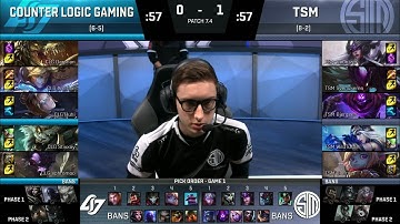 TSM vs CLG Game 2 - NA LCS SPRING 2017 W6D2 - Team SoloMid vs Counter Logic Gaming