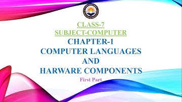 Chapter-1 Computer Languages and Hardware Components || Class 7 || Part-1