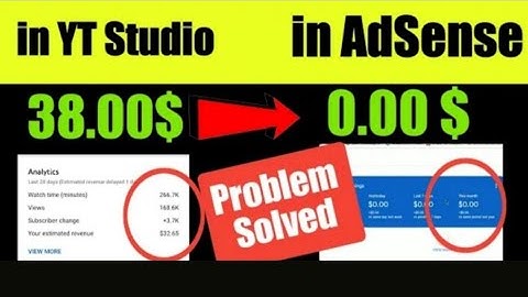 YouTube Earning Not Showing In AdSense || YT Estimated Earning Is Not Showing In AdSense