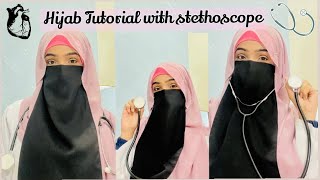 How To Wear Hijab With Stethoscope 1 Mint Instant Hijab Tutorial Hijab With Stethoscope