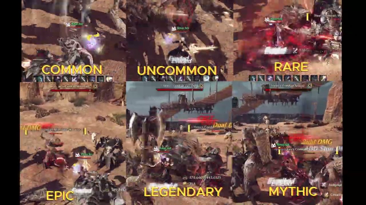 Night Crows | Common, Uncommon, Rare, Epic, Legendary and Mythic Mount Attack speed comparison