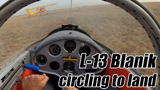 Let L-13 Blanik Glider Flight Training - Circling To Land Rl