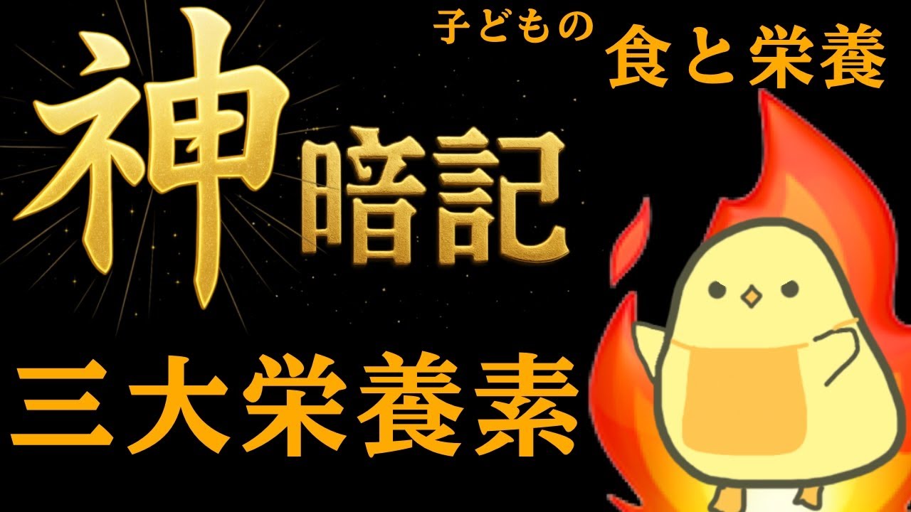【保育士試験2025後期】子どもの食と栄養 聞き流し一問一答 【三大栄養素】