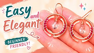 2 Hoops, 10 Beads, Done! Easy Beaded Hoop Earrings for Beginners