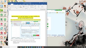 Instructions to run the feature to share articles on groups using FplusChrome