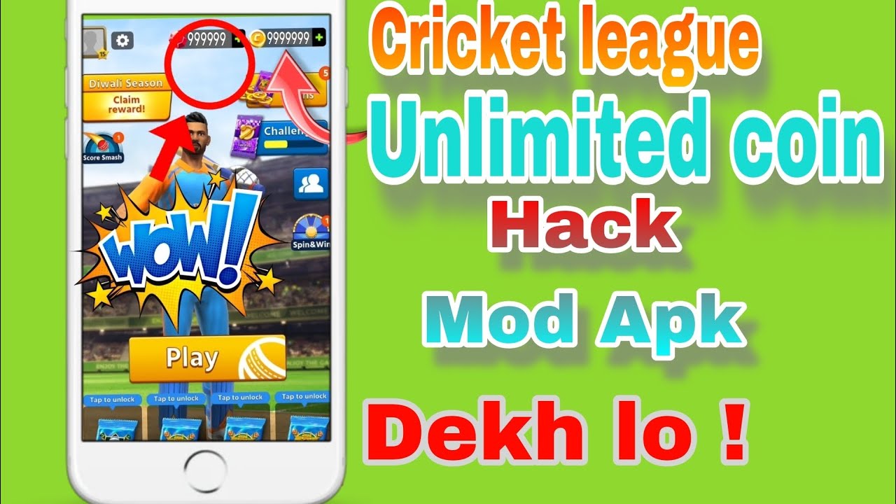cricket league hack mod APK cricket league unlimited coin and