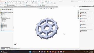 Valve Knob in Solidworks 2022